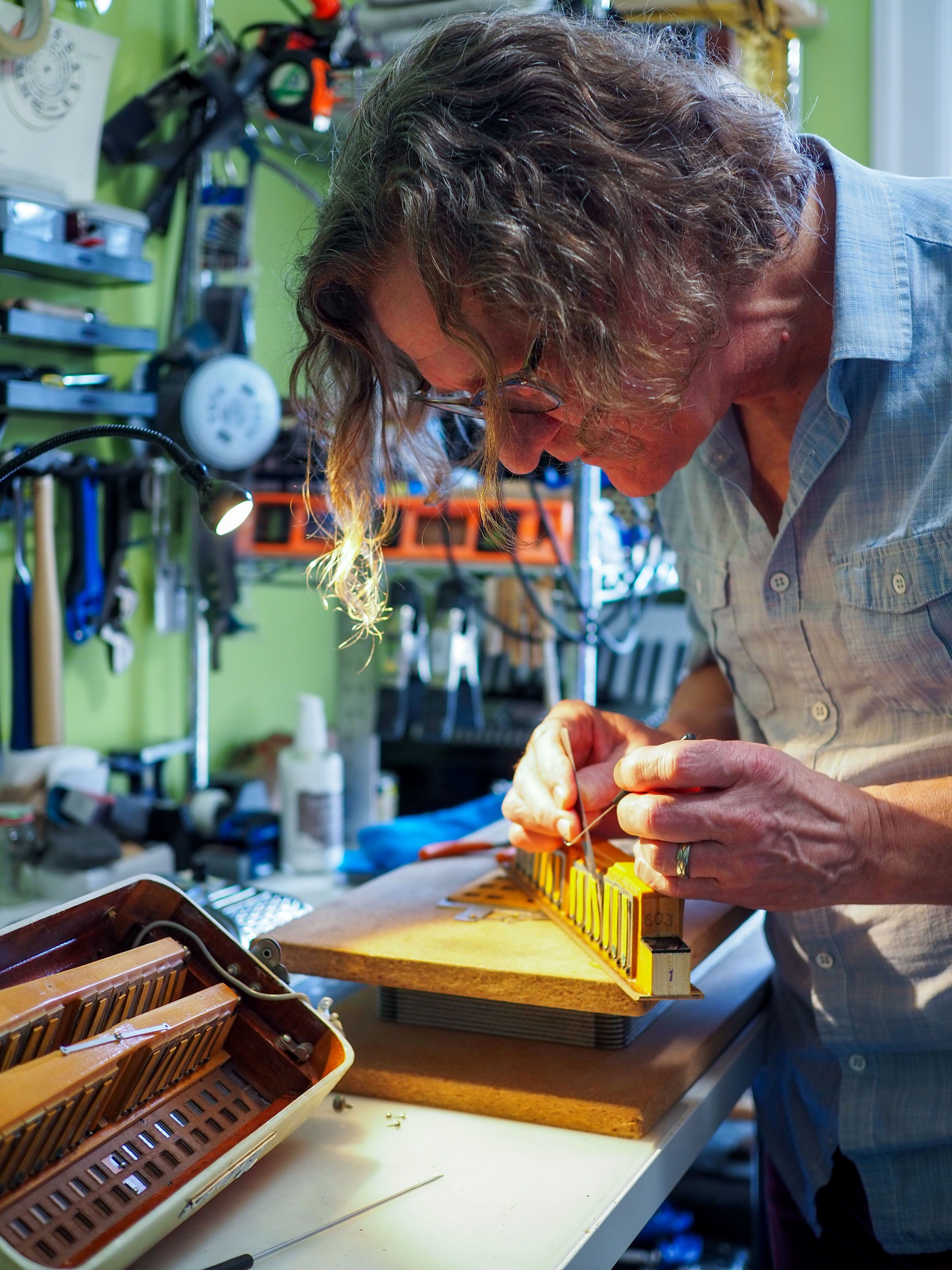 David Beer is Portland's Squeezebox Surgeon. For the past five years he has been repairing accordions and other free-reed instruments at his workshop in Southeast Portland.