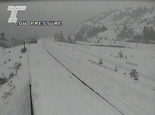 Interstate 84 was closed near Hood River, Ore., due to heavy snow the morning of Monday, Jan. 3, 2021.