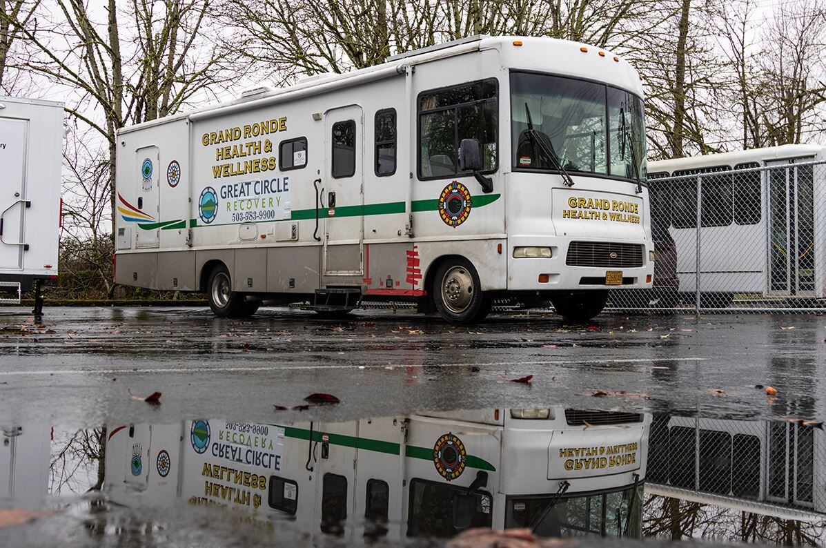 This retrofitted 2006 Winnebago Sightseer has had many lives. It was used by the behavioral health clinic to provide both diabetes prevention and breast cancer screening before Grand Ronde turned it into the Great Circle Recovery’s mobile medication unit.