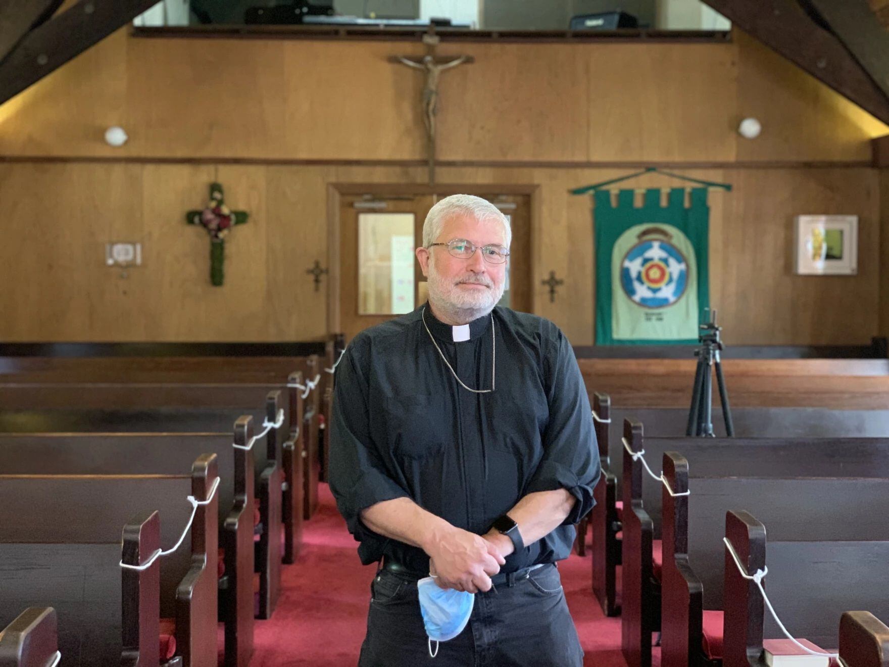 Pastor Bernie Lindley at St. Timothy's Episcopal Church in Brookings. With few resources for homeless people in Curry County Lindley's church congregation has helped homeless residents in need.